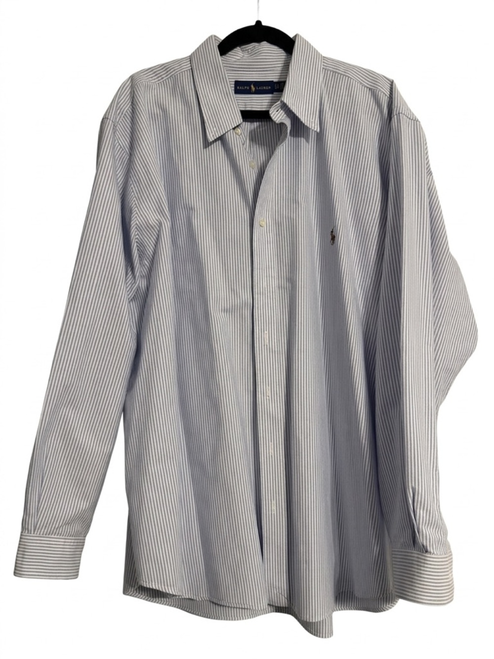 Ralph Lauren Blue and White Pinstripe Dress Shirt